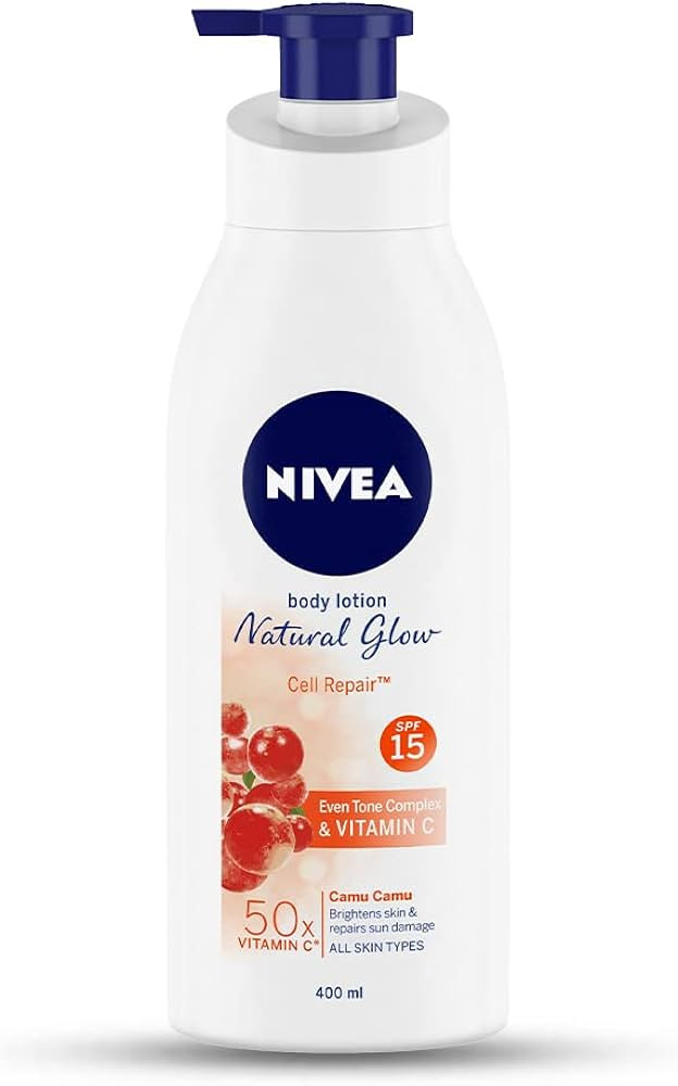 NIVEA - EXTRA WHITENING CELL REPAIR BODY LOTION (SPF 15), WITH 50X VITAMIN C FOR ALL SKIN TYPES